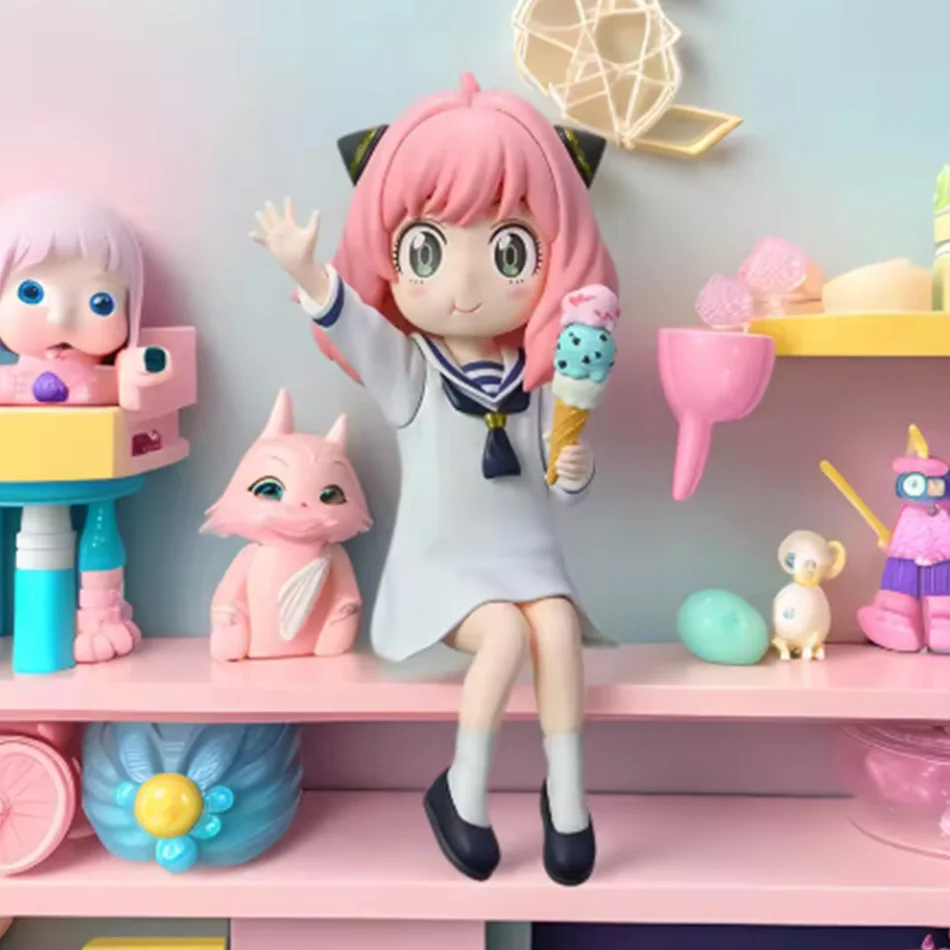 スパイファミリー アーニャ・フォージャー プレスヌードルフィギュア アニメ周辺モデル かわいいテーブルオーナメント ホリデーギフト