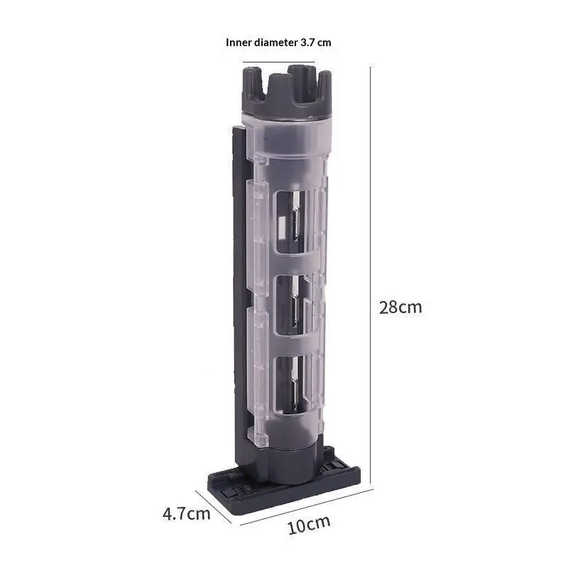 No Drill Fishing Box Accessory Portable Lure Rod Stand Tube Rod Holder For Tackle Box Outdoor Fishing