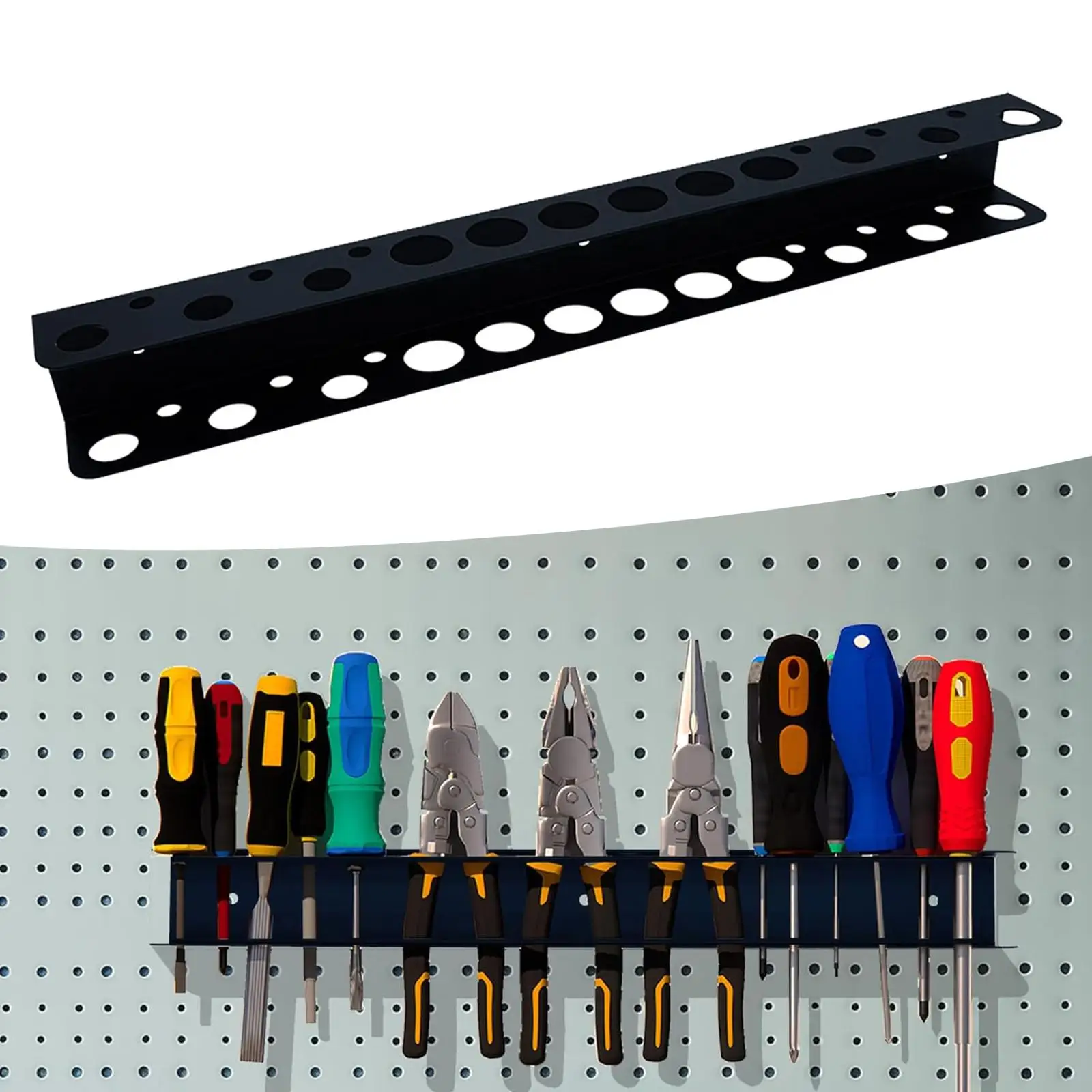 

Настенная полка-органайзер для гаража из углеродистой стали, сверхпрочная, для экономии места, для сада и балконов