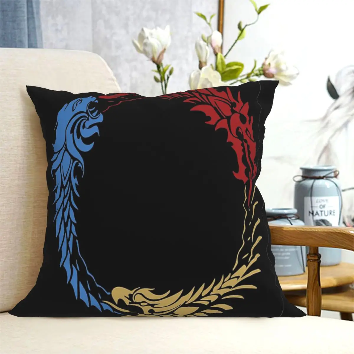 Elder Scrolls Online 1 Cushion Pillow Cover Black Cushion Cover Anime Pillow Anime Pillow Cover Customizable