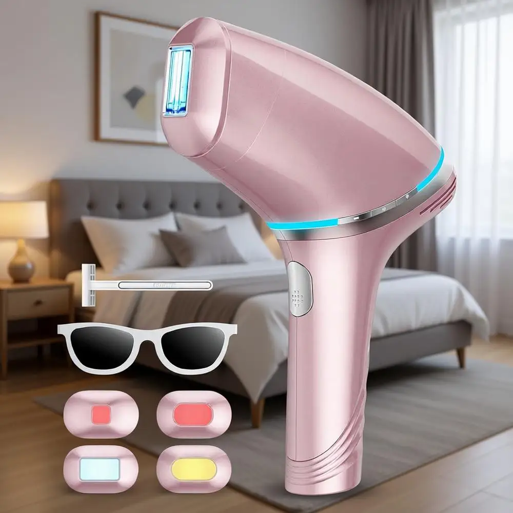 

Лазерный аппарат для удаления волос IPL для женщин и мужчин с 45 ° Двойное сапфировое охлаждение для безболезненных и долговременных результатов, полный комплект