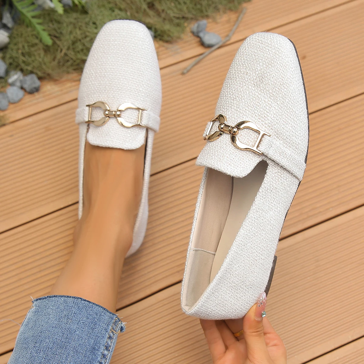 

2025 женские лоферы, модные дышащие прогулочные туфли на плоской подошве, женские весенне-осенние удобные кроссовки, женские Zapatos De Mujer