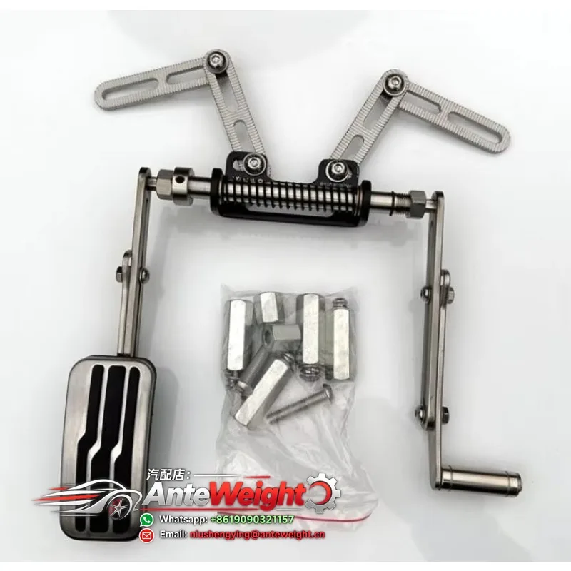 CM Auto Parts Left Foot Pedal Accelerator for Disabled People Transfer Pedal Extension Assist 304 Stainless Steel 28x23x12 cm