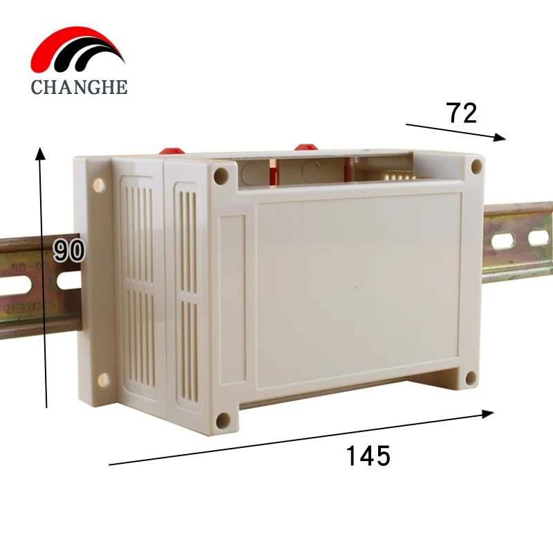 PLC industrial control ABS plastic housing rail type control module box rail terminal box 14-7