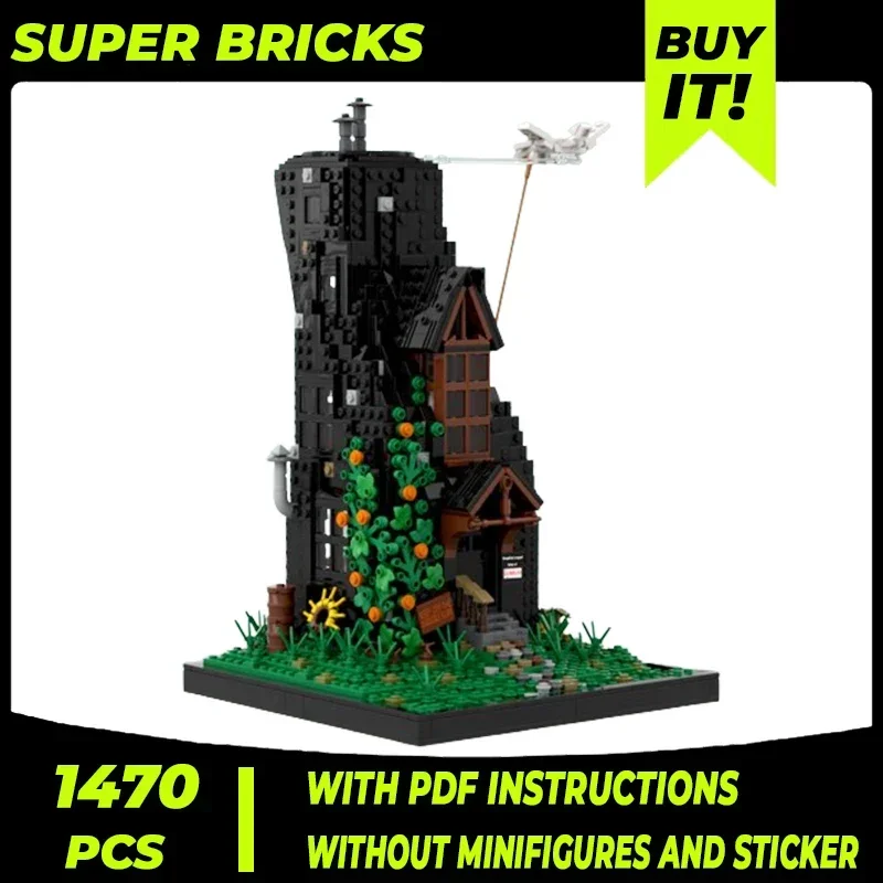 Magical School Model Moc Building Bricks House On The Mountaintop Technology blocchi modulari regalo giocattolo di natale set fai da te assemblaggio