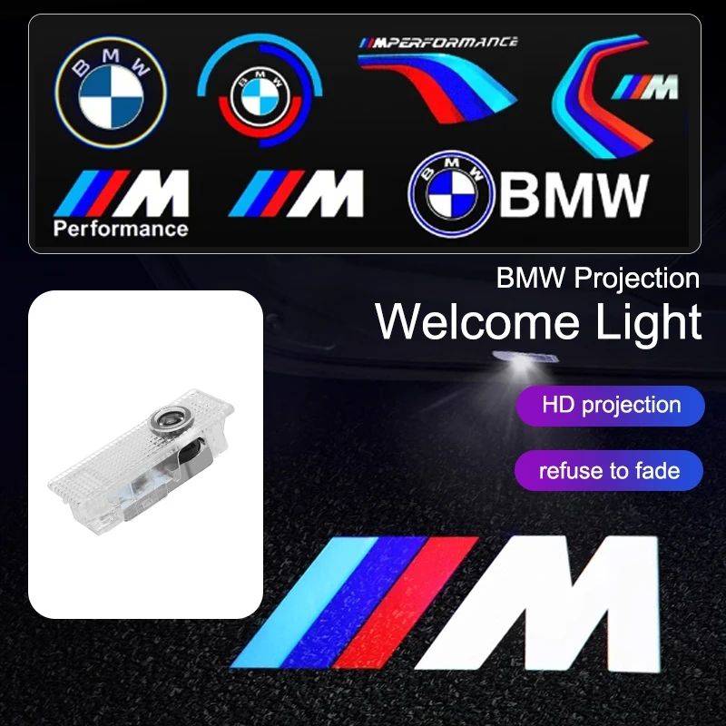 Lâmpadas LED do projetor do logotipo da porta do carro, luz de boas-vindas para BMW E90, E91, E92, E93, E60, E61, F10, F07, E63, E64, F12, F13, F30,