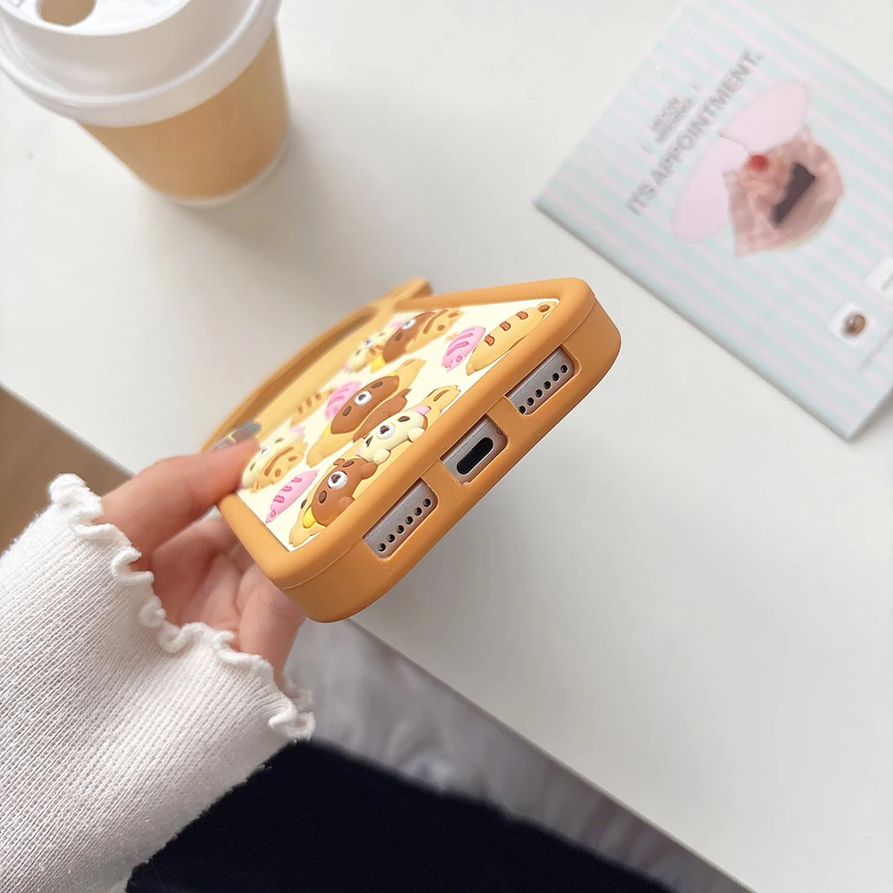 لطيف ثلاثية الأبعاد الكرتون Rilakkuma الدب جراب هاتف آيفون 17 16 زائد 16e 15 14 13 12 11 برو ماكس للصدمات لينة غطاء سيليكون