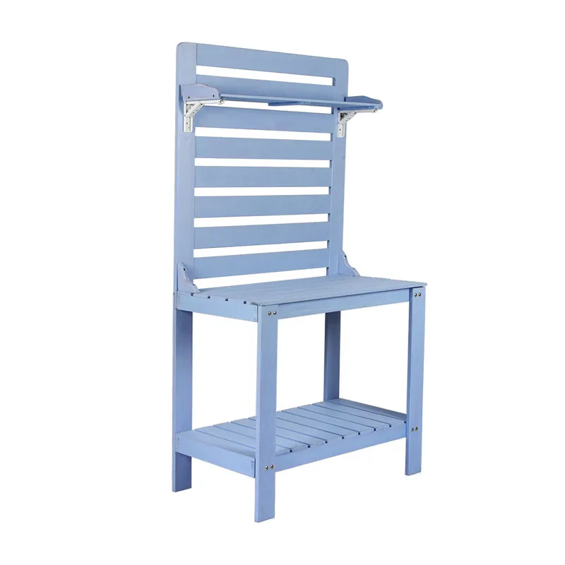 Outdoor flower stand, anti-corrosion wood, gardening tool storage rack, outdoor flower planting workbench, flower shop special f