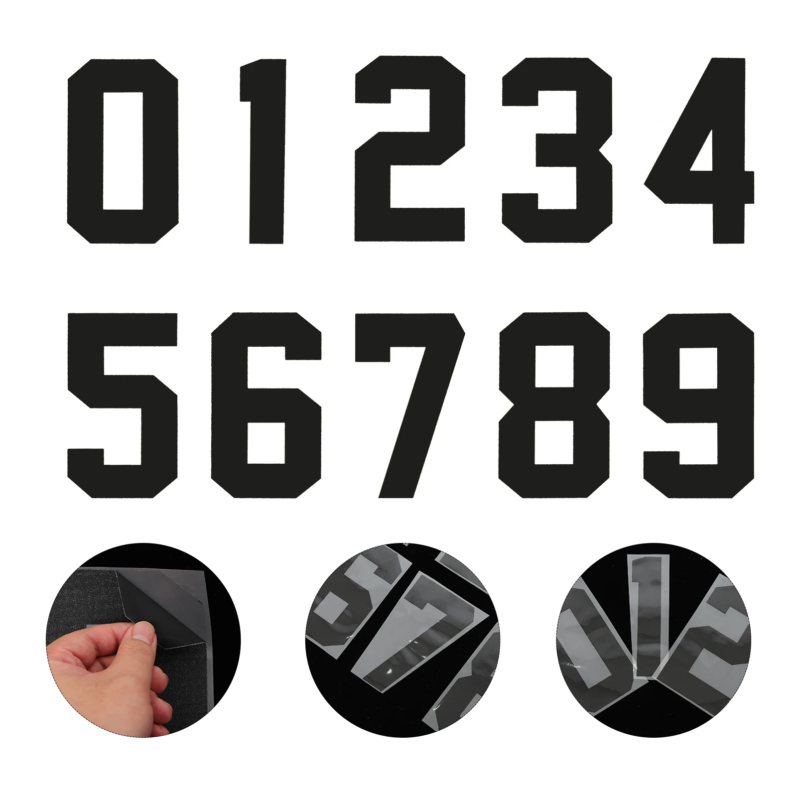 20 Pcs Digital Pattern Hot Painting Number Blue Heat Transfer Stickers for T-shirts Small Iron Numbers Clothes Patches