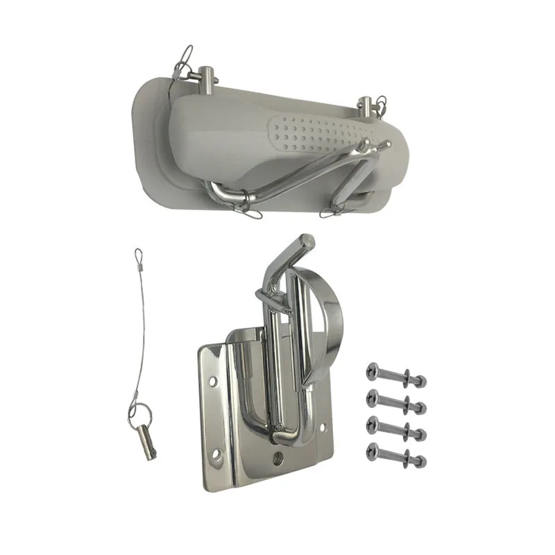 304-stainless-steel-quick-release-snap-davits-insta-lock-dinghy-davit-set-with-white-handle-pad-for-yacht-inflatable-boat-tender