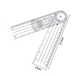 1 szt. 0-140mm 360 ° kątomierz kątomierz medyczny kątomierz kątomierz linijka kątowa kątomierz kątomierz celownik kątowy narzędzie pomiarowe