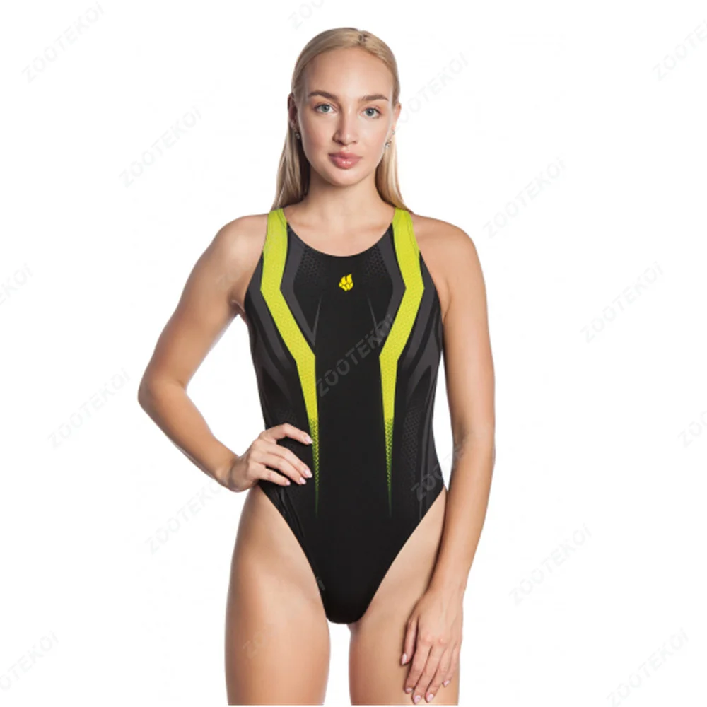 Madwave Women Sexy Swimsuit Pool Sports Practice Competition Swimwear Diving Surfing Triathlon Training Fitness Bathing Suit