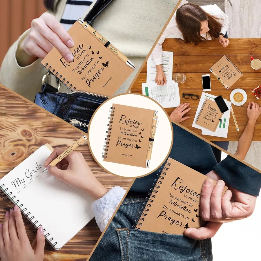 90 قطعة 30 مجموعة هدايا مسيحية كبيرة لأفراد الكنيسة ومجموعات دراسة الكتاب المقدس دفتر ملاحظات الكتاب المقدس مع قلم حبر جاف P #6