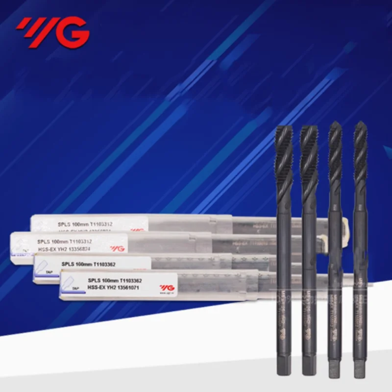 Korea Original YG-1 Long Shank 100L 120L 150L Spiral Fluted Tap M3 M4 M5 M6 M8 M10 M12 Machine Screw Thread Taps For Blind Hole
