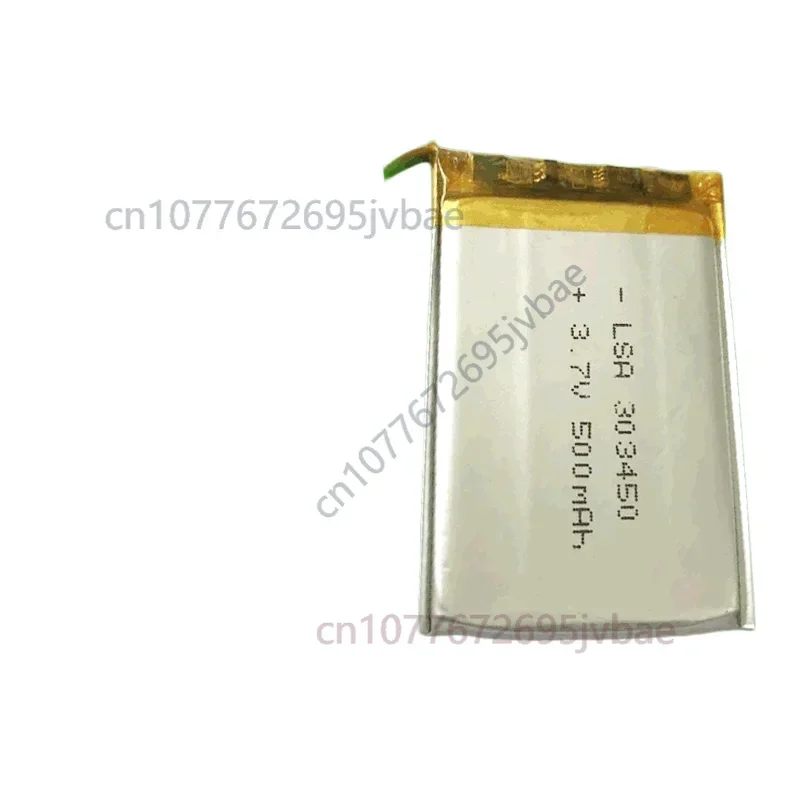 Replacement 303450 3.7V 500mAh Polymer Lithium Battery for Driving Recorders Smart Wearables Digital Devices