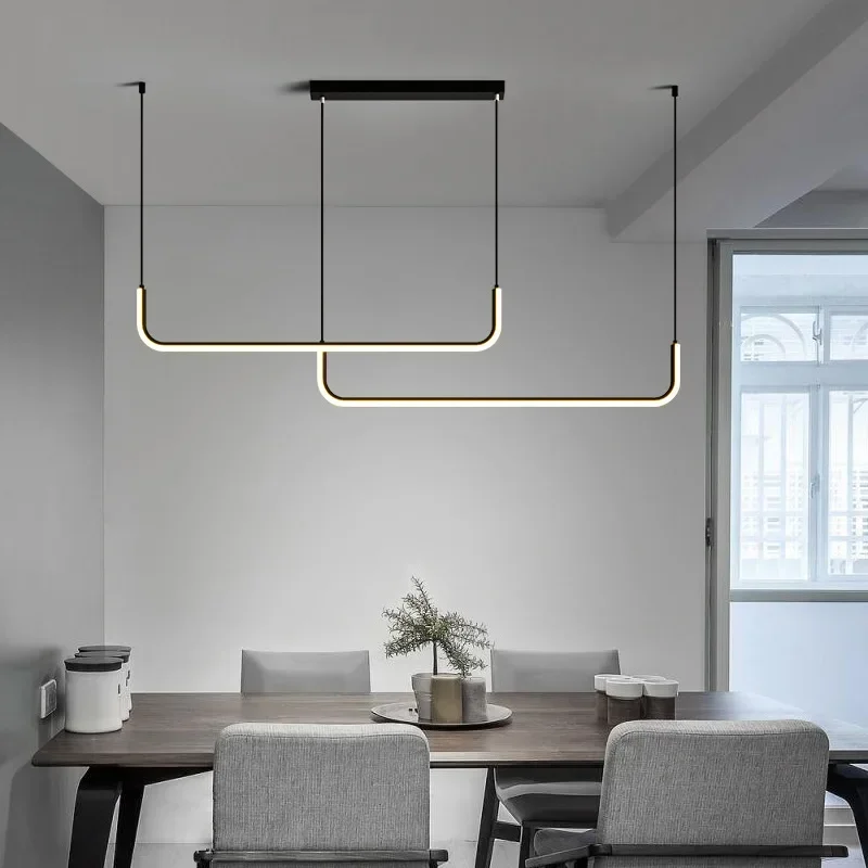 Lámpara colgante LED moderna, lámpara de mesa de comedor, lámpara de suspensión para sala de estar, comedor, cocina, accesorios de iluminación Lustre