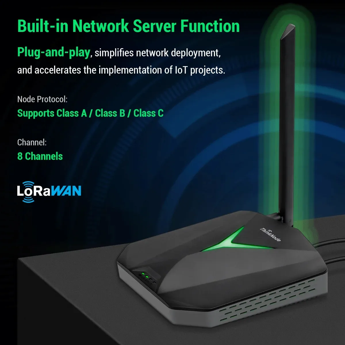 ThinkNode G1 Indoor LoRaWAN Gateway 8 Channels WiFi and Ethernet for LoRaWAN Long-Distance Data Transmission - free shipping