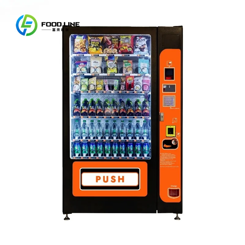 Custom Automatic Combo Vending Machine Large Inner Capacity 24 Hours Unattended Service Hot Selling Snack Drink Retail Equipment