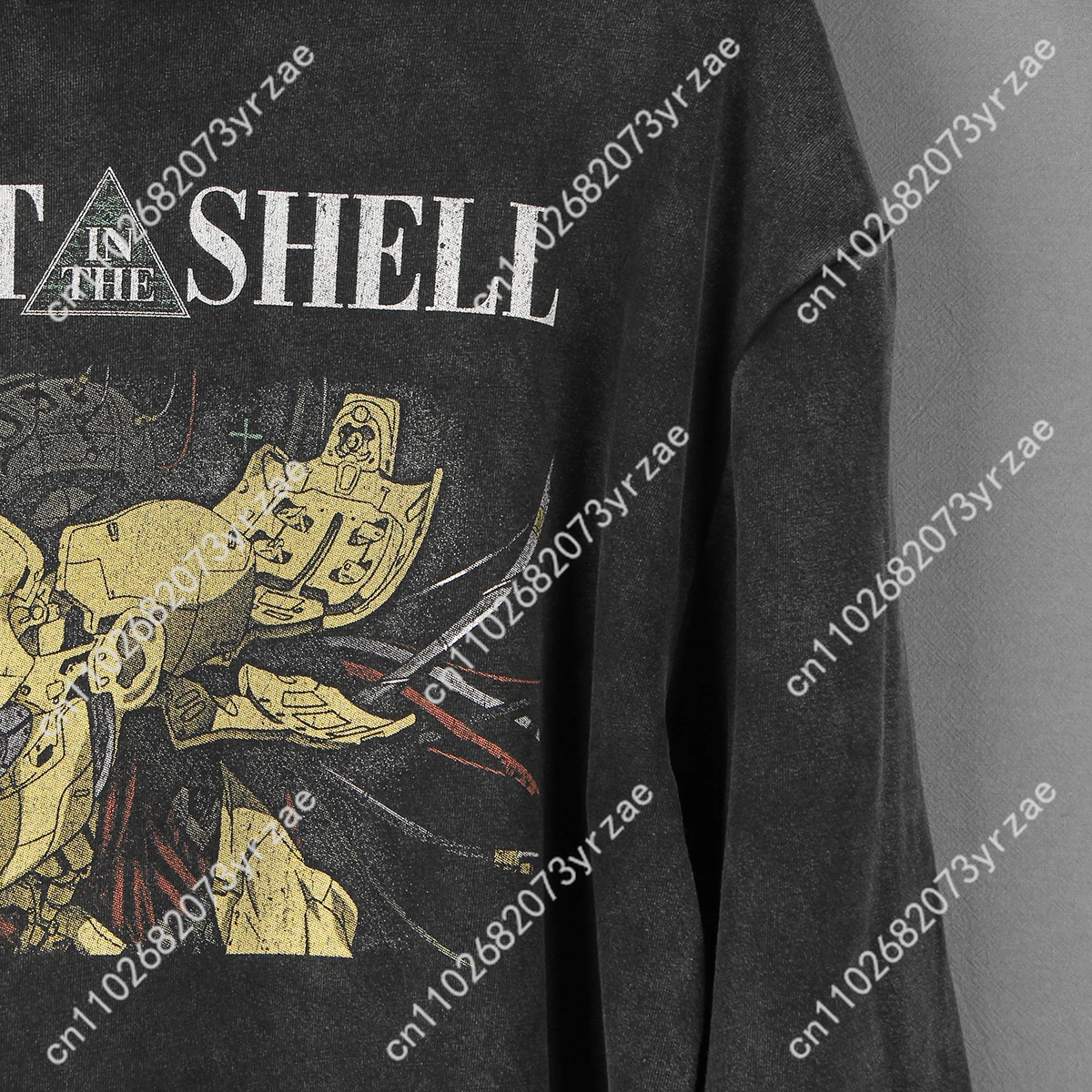 Sudadera con capucha de lavado Retro Ghost In The Shell, sudadera súper suave para hombres y mujeres, jersey, sudaderas con capucha de moda, sudaderas, Top Vintage transpirable