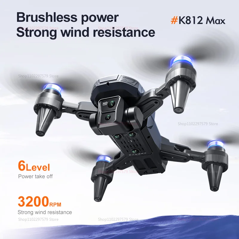 2025 NOWE Drony K812 MAX z kamerą 8K HD GPS 5G WiFi FPV Quadcopter Składany Dron do Fotografii Lotniczej UAV z Zdalnym Sterowaniem Zabawki