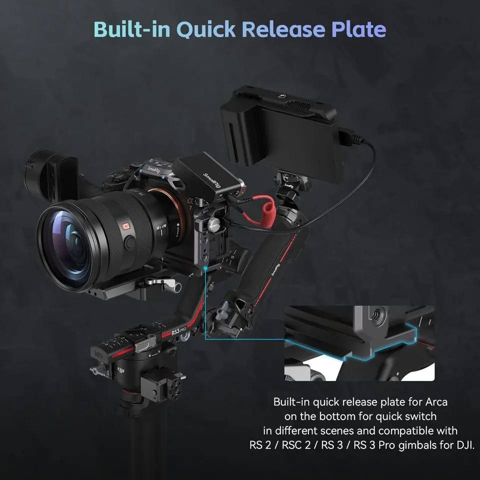 3710 Kit de jaula avanzada 'Rinoceronte' para Sony Alpha 7R V/Alpha 7 IV/Alpha 7S III Jaula de cámara pequeña y versátil