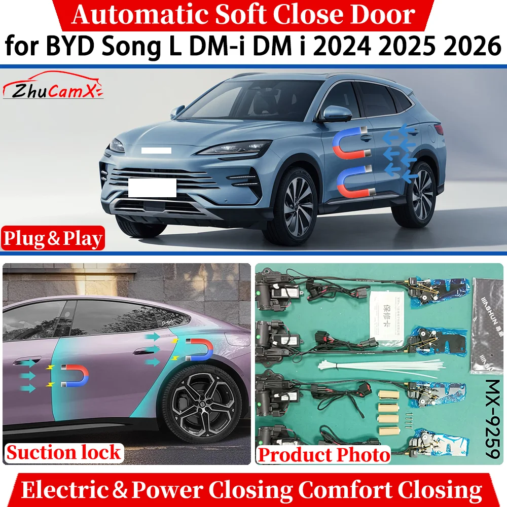

for BYD Song L DM-i DM i 2024 2025 2026 Automatic Soft Close Door Electric Power Comfort Closing Suction lock Quiet System