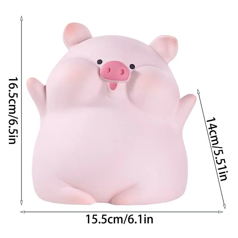 어린이용 깨지지 않는 귀여운 레진 저금통, 현금 저축용 데스크탑 가정 장식 (침실, 거실, 서재용)