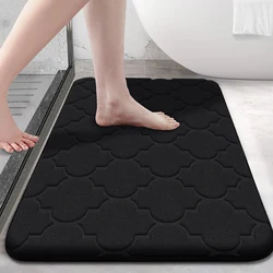 Super Absorvente Coral Velvet Floor Mat, Tapete De Banho, Tapete De Porta Do Banheiro, Anti Slip