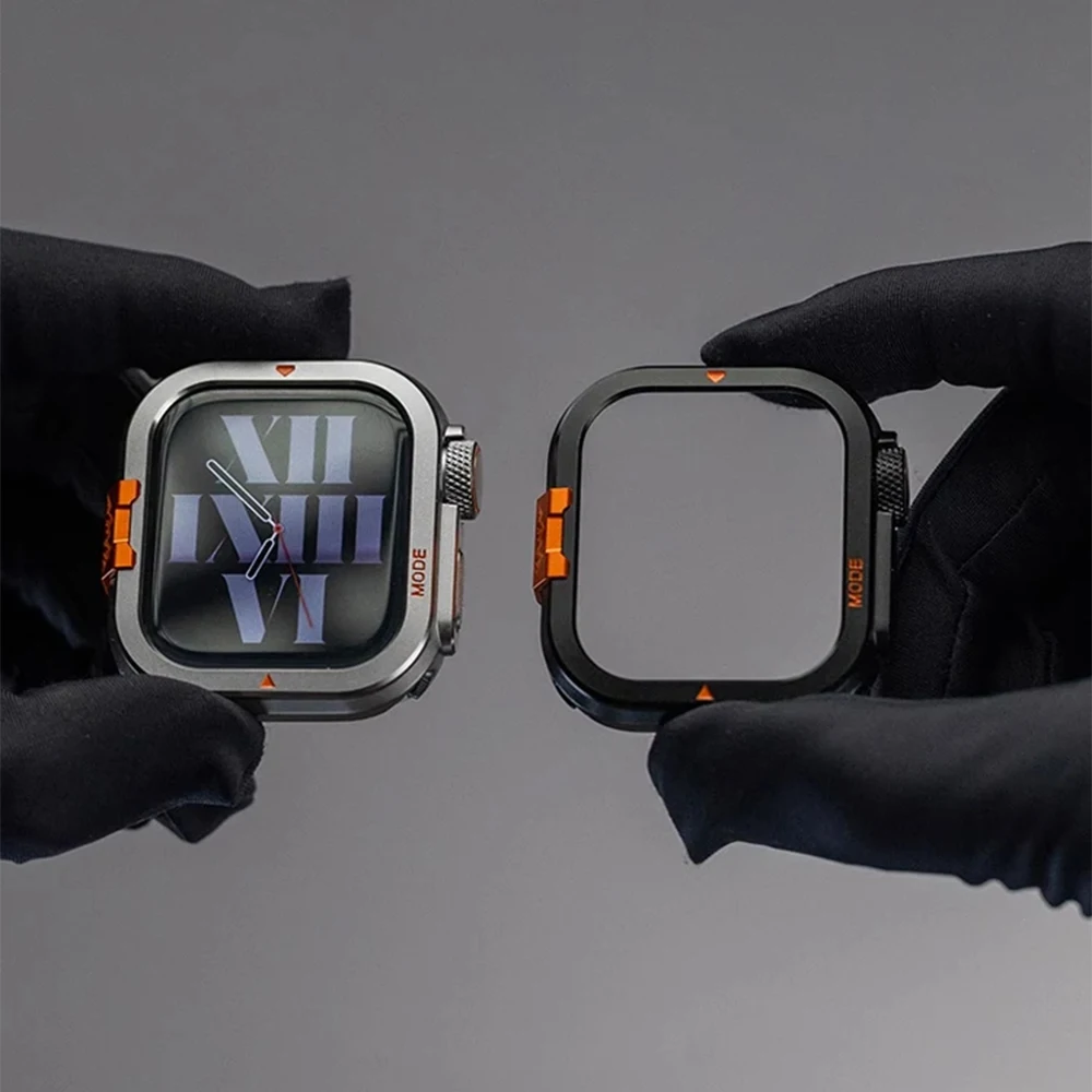 

Aluminum Alloy Case Bumper Frame Cover for Apple Watch Case 49mm Ultra 2 Metal Protector Case IWatch Series 10 46mm Accessories