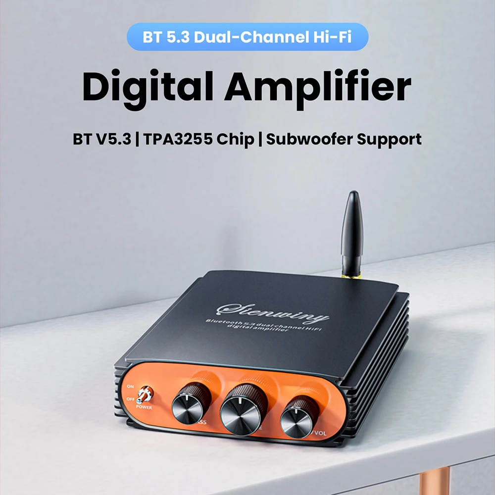 

Цифровой усилитель YS-KL5 HiFi с Bluetooth 5.3, двухканальный, 300Вт+300Вт, плата усилителя TPA3255 для аудиосистем и модернизации автомобильной аудиосистемы