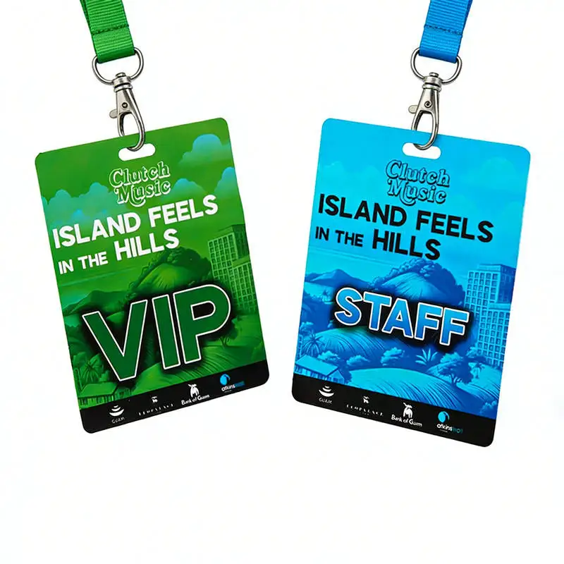 1mm Thick Custom PVC ID Cards Personalized Event Staff Badges, Optional Lanyard VIP Pass Plastic Identification Badge Cards