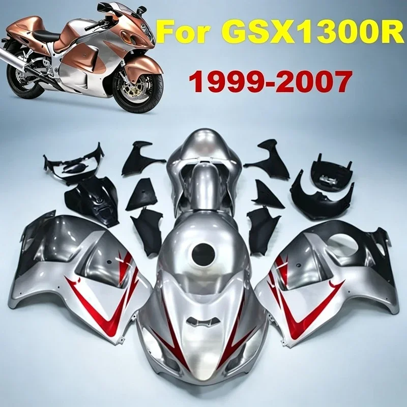 New ABS Motorcycle Injection Molding Body For GSXR1300 1999 2007 2006 gsx1300r 00 01 02 05 06 silvery grey Fairing kit