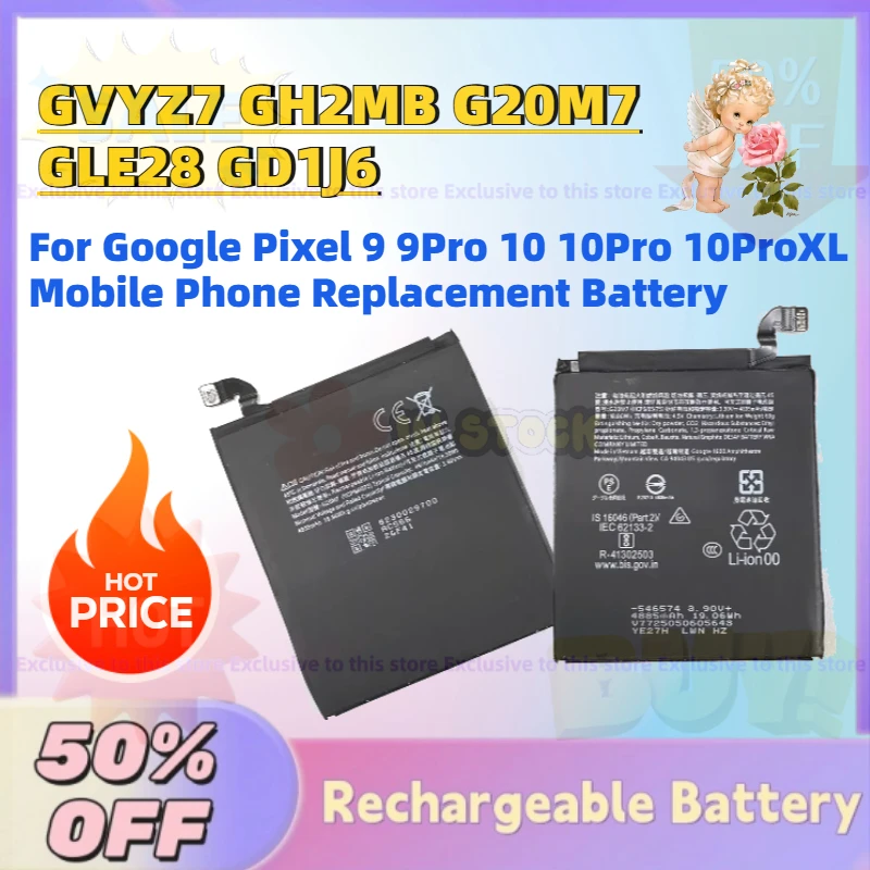 

High-Quality GVYZ7 GH2MB G20M7 GLE28 GD1J6 Battery for Google Pixel 9 9Pro 10 10Pro 10ProXL Mobile Phone Replacement Battery