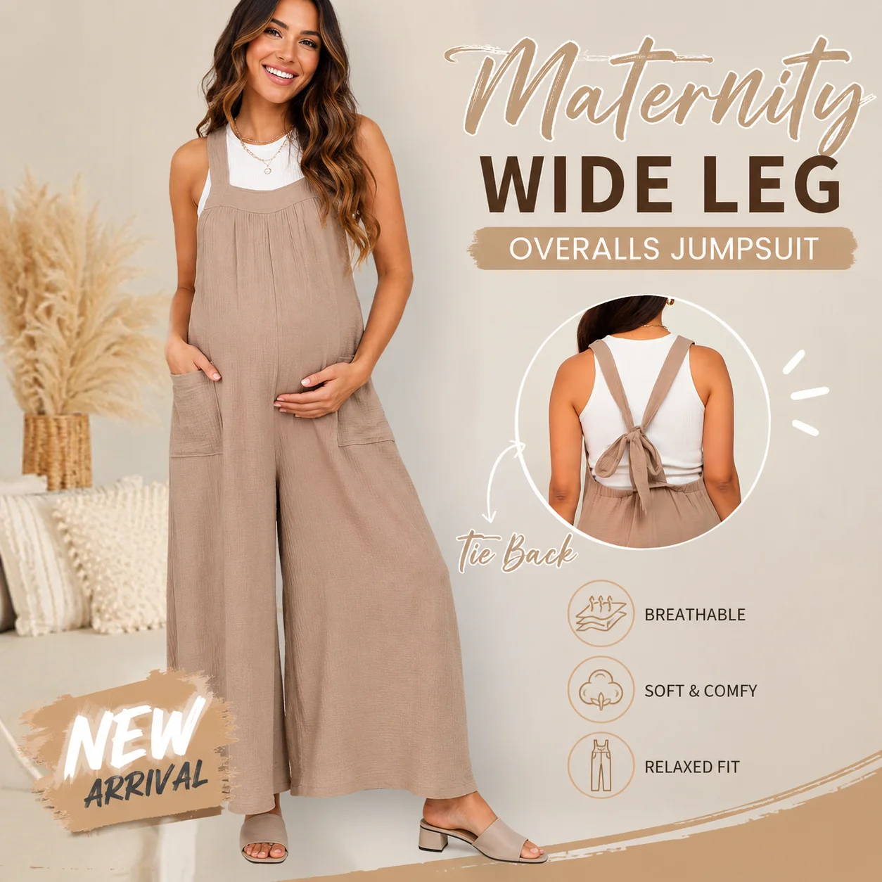 Loose Maternity Bib Pant Suspender Trouser Casual Women High Waist Wide-Leg One-Piece Romper Overalls Strap Jumpsuit Streetwear