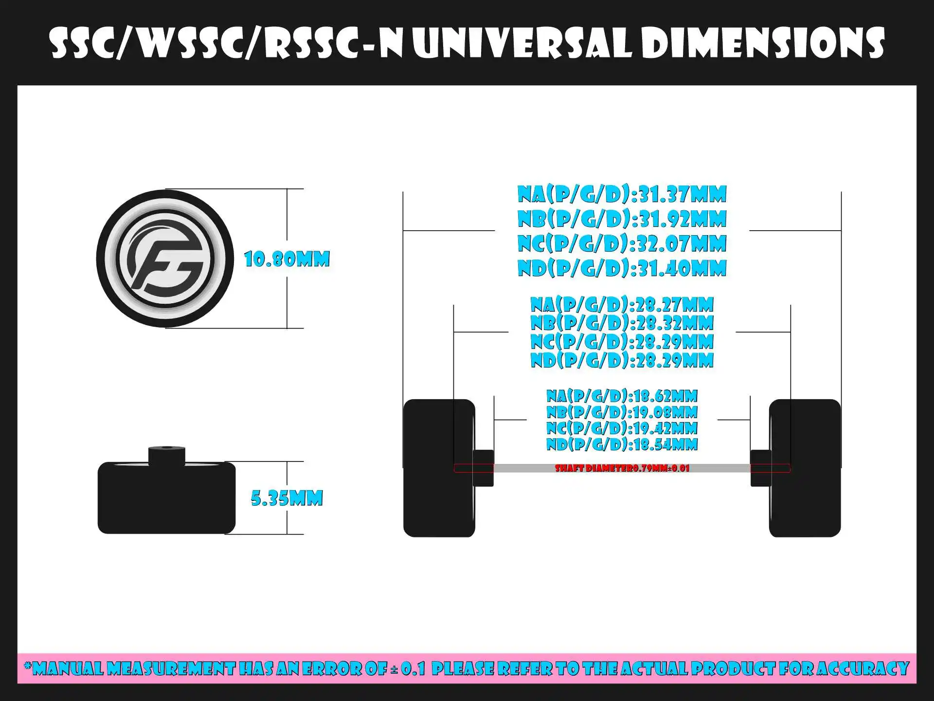 FANSGUY 1Set 10,8mm 1/64 Erwachsenen-Automodell-Radteile SSC-SRN Serie – Detail 1