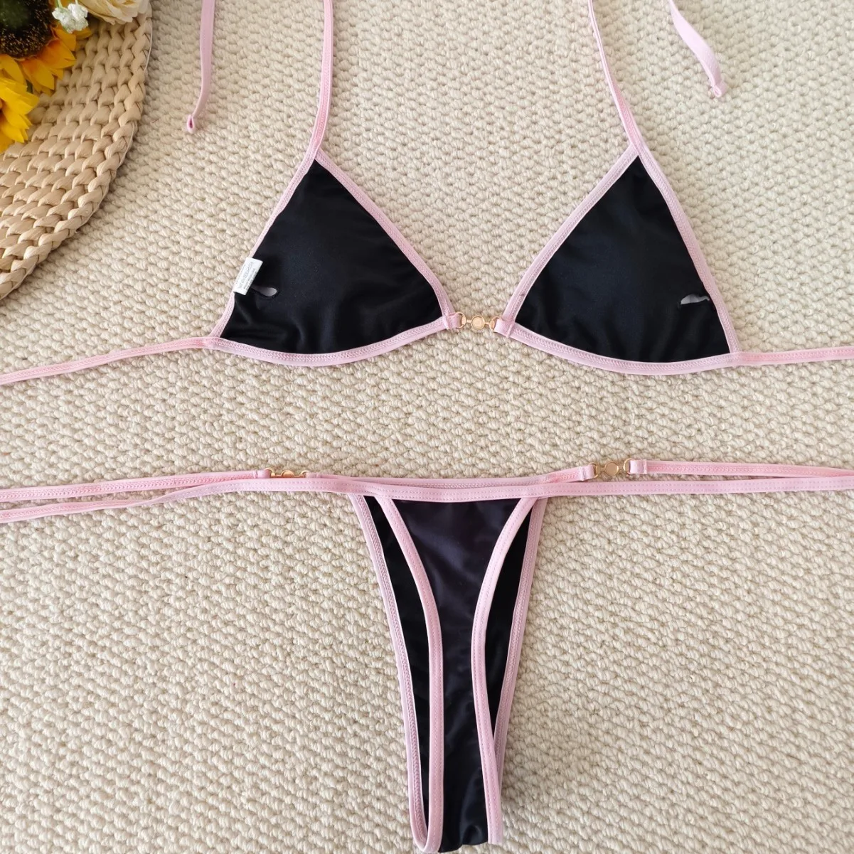 مايكرو البيكينيات 2026 مثير ملابس السباحة شريط ملابس النساء ثونغ مجموعة البكيني Biquini ثوب السباحة طباعة مايوهات بحر #3