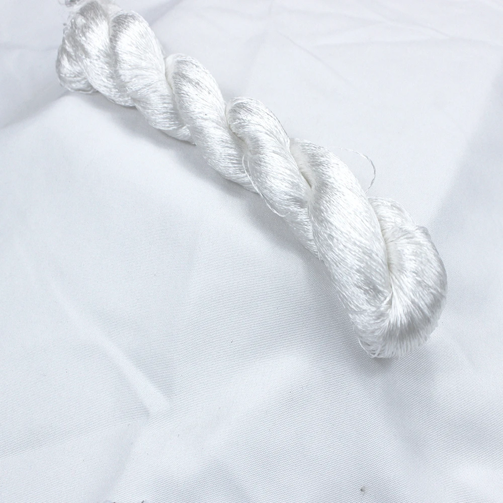 1pcs 400m 100% silk thread silk embroidery thread   hand embroidery embroider cross stitch black white 4 pure colors - Image 5