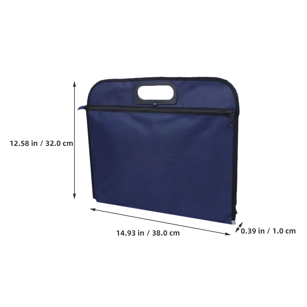 

5 Pcs Waterproof File Package Zippered Document Bag Documents Storage Pouches with Oxford Cloth Folder Fabric Briefcase Safe
