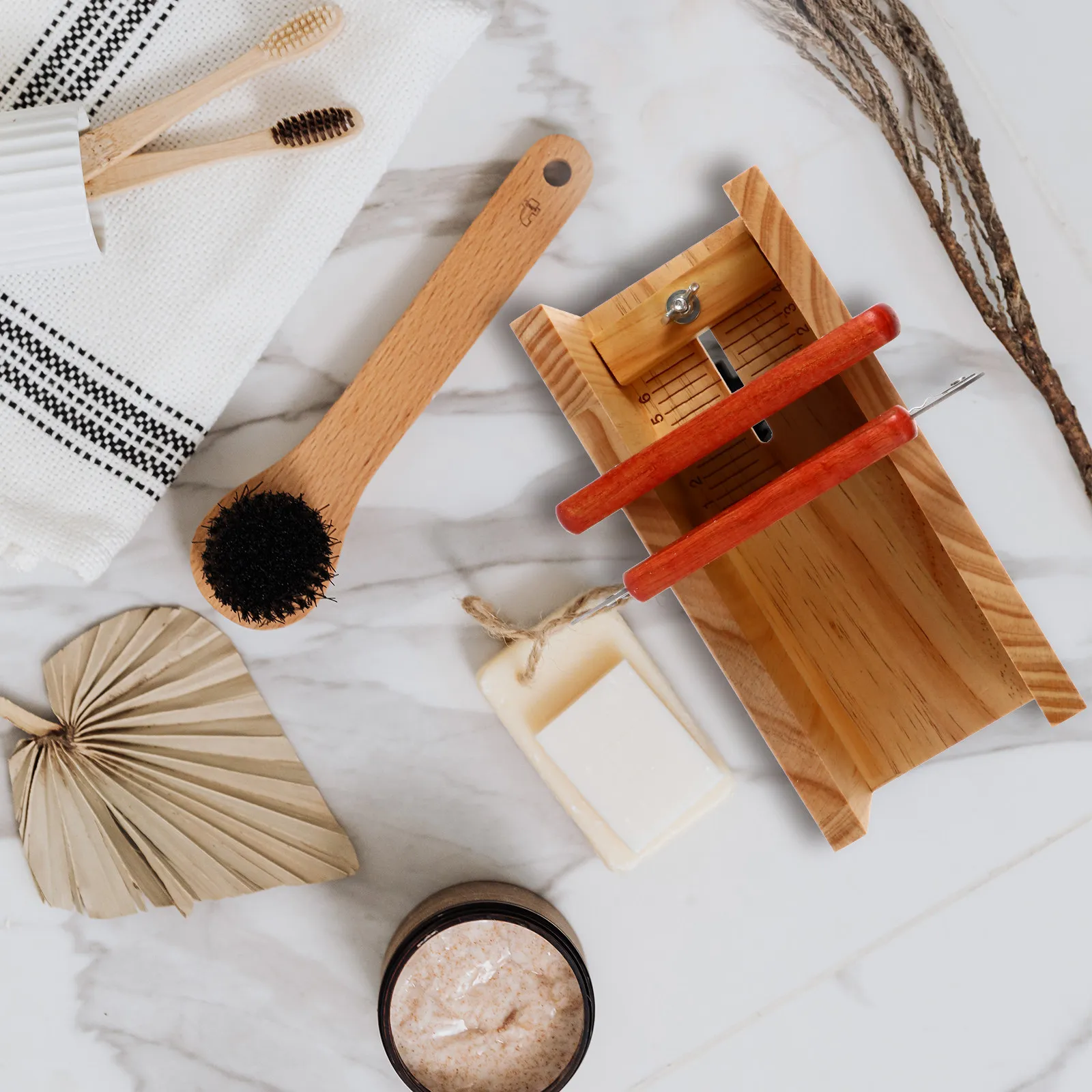 

Набор для точной резки мыла: деревянная форма-резак для мыла, шоколада, сахарных кубиков, прямой и волнистый слайсер из нержавеющей стали