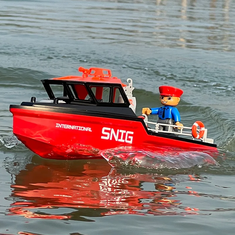 

High-Speed Brushless Remote Control Boat Model Rescue Tugboat Kids Toy Gift Fast Jet-Ski Boat Simulation Electric Tug For Boys
