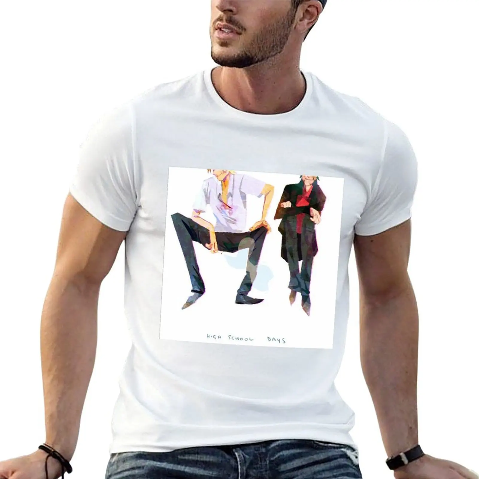 

high school days durarara 2/2 T-Shirt man t shirts cotton t shirts for man cotton T-Shirt