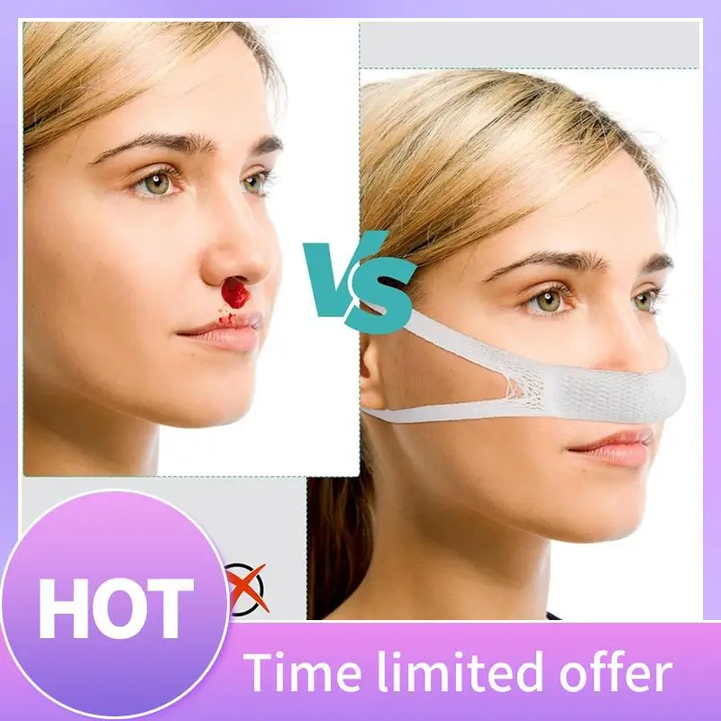 B68A 30 Pcs Elastic Nose Bandage, External Nasal Bandage Dressing Holder With High Absorption Capacity For Nose, White