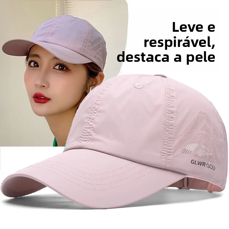 女性の軽量通気性サンハットピンク野球帽夏薄いメッシュアイレット抗紫外線タロウブランド使い捨て保護キャップ