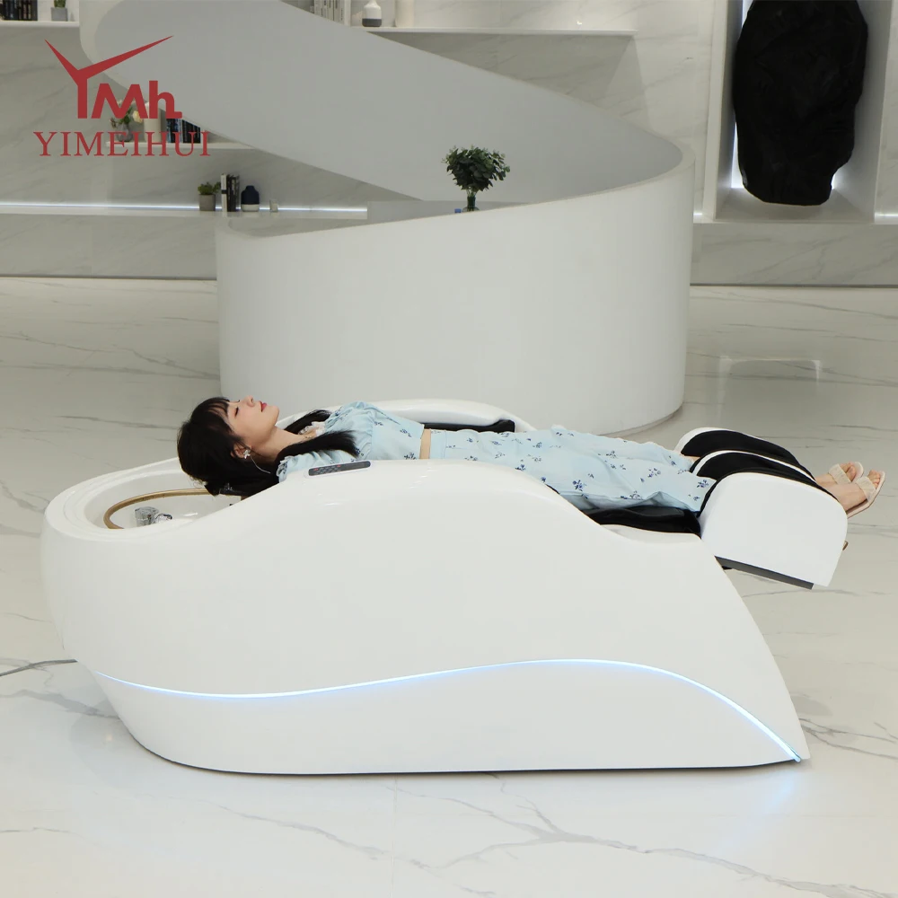 

Salon Furniture Pink Light Automatic Electric Shampoo Massage Bed Hair Wash Beds