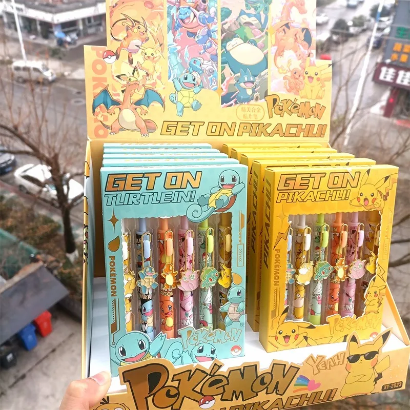 Pokemon Pikachu Gel Pen Cartoon Anime Leuke Studenten Push Action Pen Mode Briefpapier Schoolbenodigdheden Meisje & Kind Vakantiecadeaus