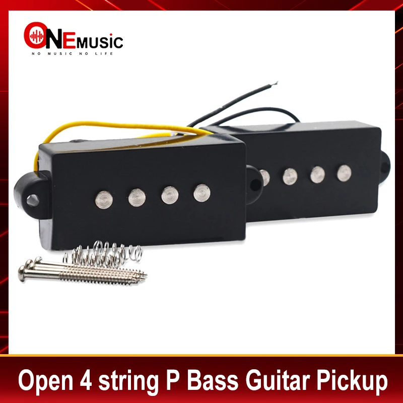 Open Type 4 string Precision P Bass Guitar Pickup For Electric Bass Guitar Parts Black/White