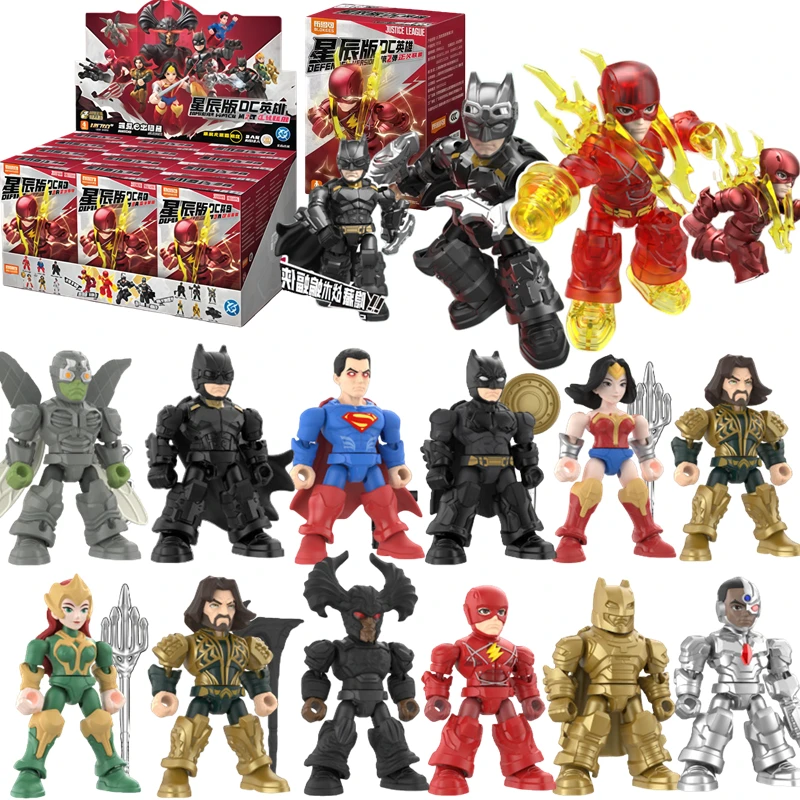 BLOKEES Original DC DEFENDER VERSIDN V02 Liga da Justiça Batman Superman Steppenwolf Flash Boneco de Ação Modelo de Montagem Presente
