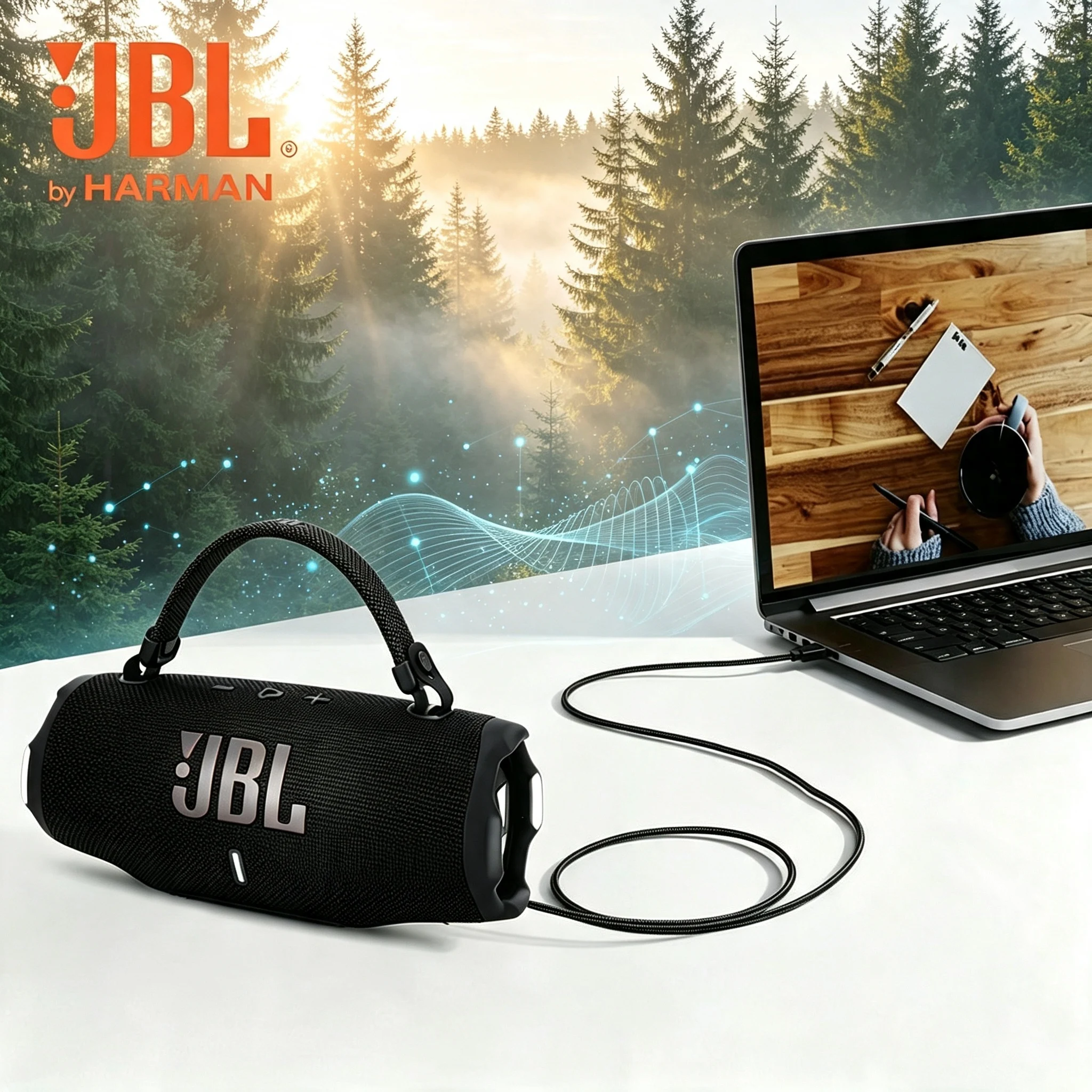 JBL CHARGE6 Portable Soundbox IP68 Dustproof AI Sound Boost 24H Playtime Deep‑Bass Wireless Outdoor Audio Player Device