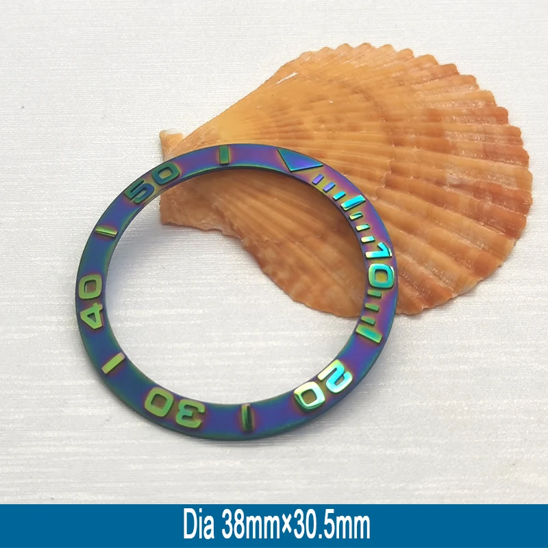38mmx30.6mm Curved Ceramic Bezel Insert Ring Fit for SKX007 GMT SUB sea horse NH35 NH36 Watch Case Ring Repair Parts