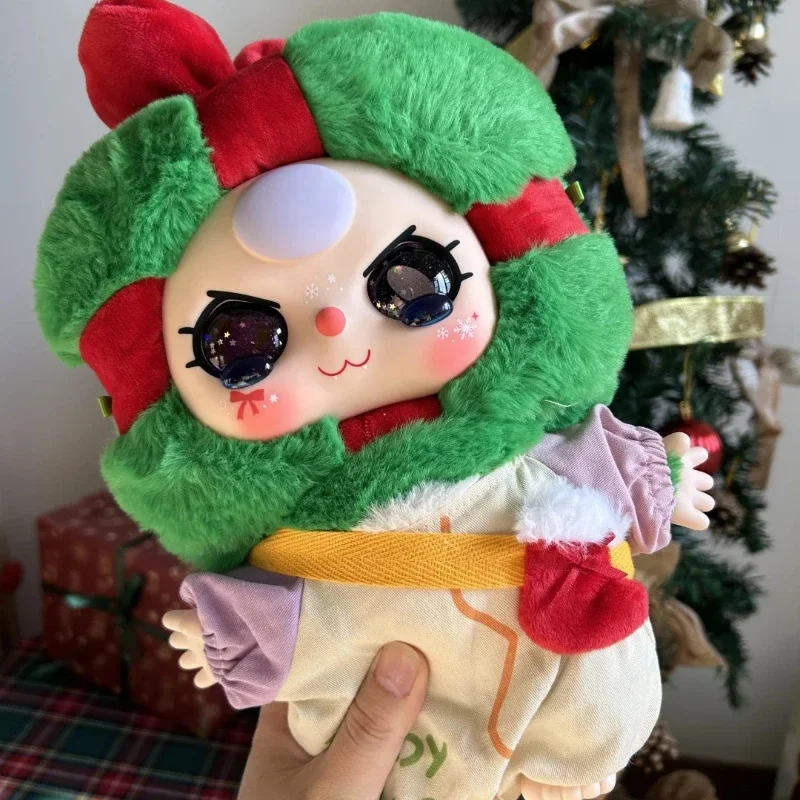 Baby Three 400% Christmas Series Plush Mystery Surprise Lucky Blind Box Action Figure Toys Room Ornament Jewelry Gifts for Girls